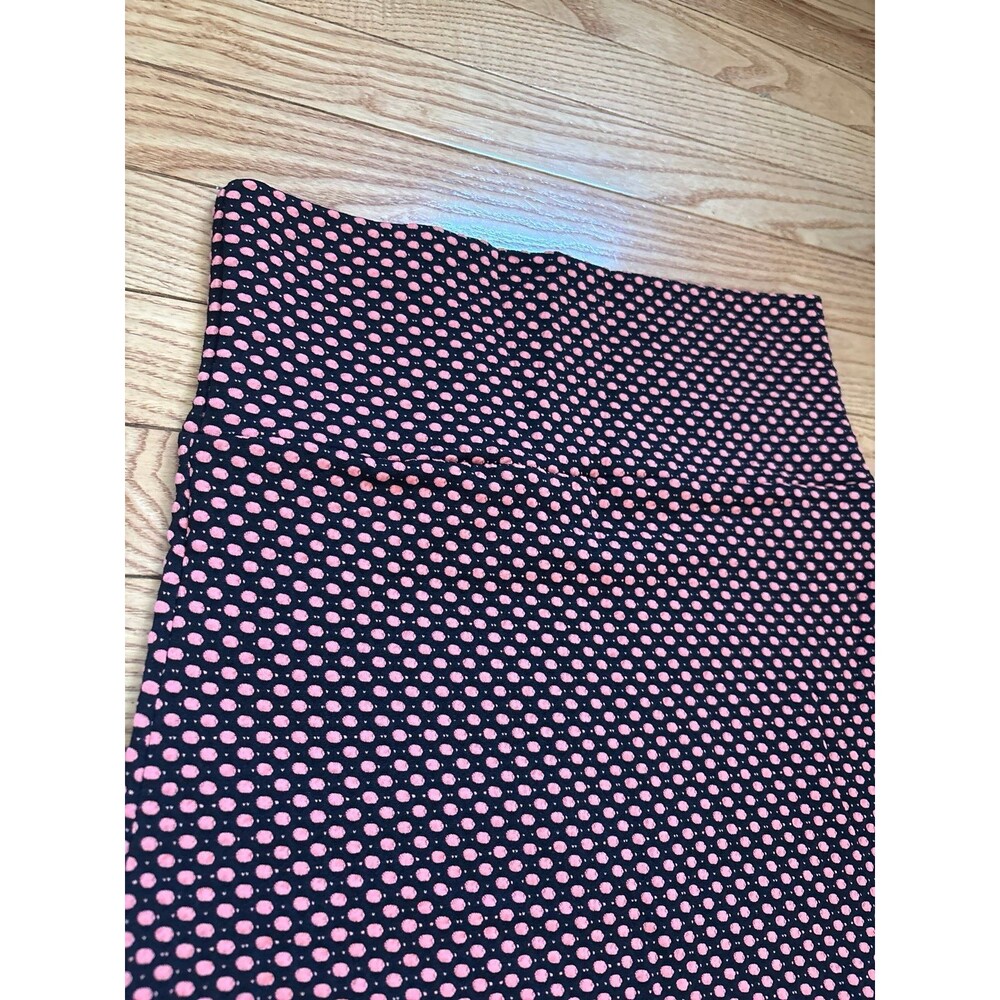 Women's pencil skirt black pink polka dots raised texture spring spotted formal